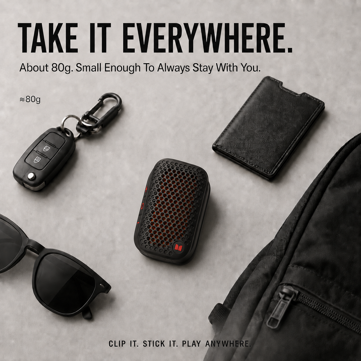 🔊 2026 New Magnetic Clip-On Bluetooth Speaker | IPX7 Waterproof, TWS Stereo & Ultra-Light Wearable Design