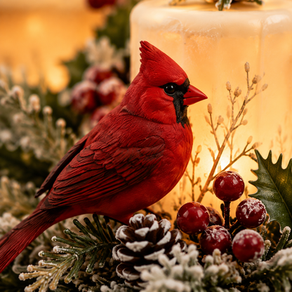 Cardinal Memorial LED Candle Centerpiece