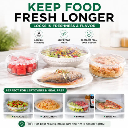 🔥Limit Time Offer!!! BUY 1 GET 1 FREE!!!🔥100PCS Disposable Stretch Food Covers for Bowls & Plates