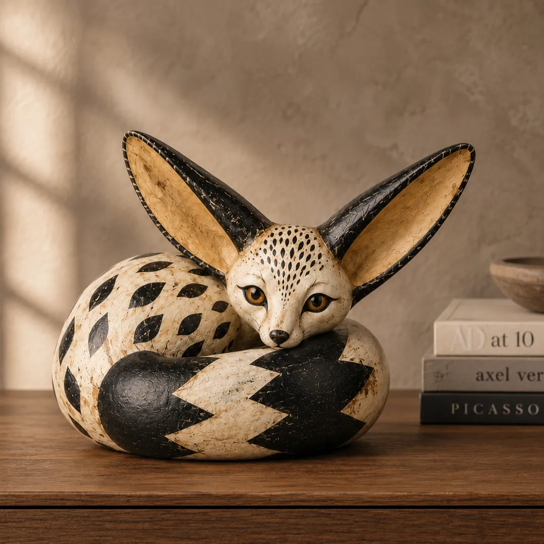 Vintage Fennec Fox Sculpture