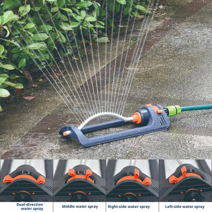 Large Coverage Oscillating Yard Sprinkler (Up to 32ft) - 19 Precision Nozzles with Built-In Unclogging Pin