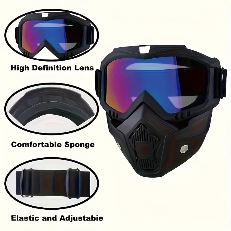 🔥2026 SALE-🛠️Detachable Full Face Goggle Mask🎁