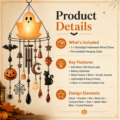 🔥LAST DAY 50% OFF - 👻 Haunted Glow Ghost Wind Chime