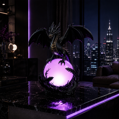 🔮Gothic Dragon LED Crystal Ball Lamp for Dark Aesthetic Decor