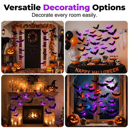 🎃 HALLOWEEN EARLY BIRD SALE✨Halloween LED Bat Night Light Wall Decor🦇