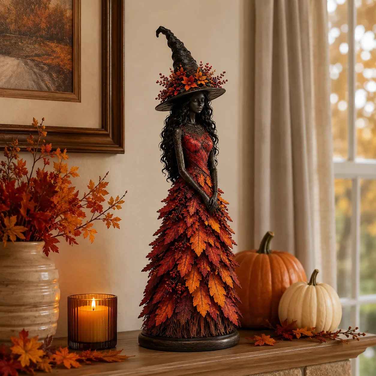 🔥LAST DAY 50% OFF - 🧙‍♀️Enchanted Autumn Witch Figurine (📦Buy 2 Free Shipping)