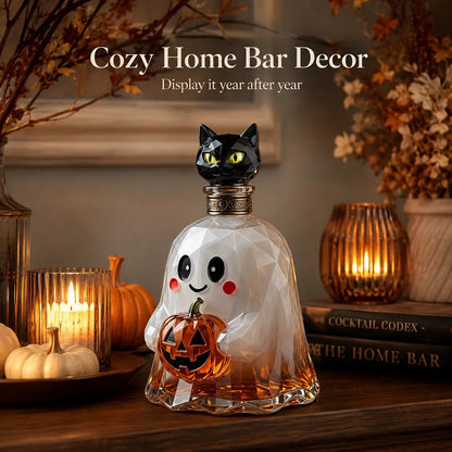 🔥HOT SALE🔥Ghost Pumpkin Halloween Decanter 🎃 Spooky Glass Whiskey Bottle 💥Buy 2 Get Free Shipment💥