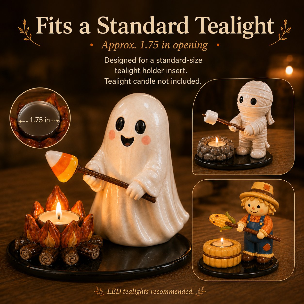 🔥CLEARANCE SALE💥Halloween Campfire Tealight Holder