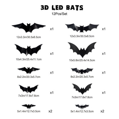 🎃 HALLOWEEN EARLY BIRD SALE✨Halloween LED Bat Night Light Wall Decor🦇