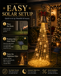 Christmas Bell Cascade Solar Yard Light