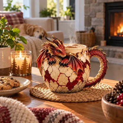 ⏳ Last Day 48% OFF – 🐉 Sculpted Dragon Mug Collection | 6 Fantasy Realm Designs with Raised 3D Dragon Details ☕