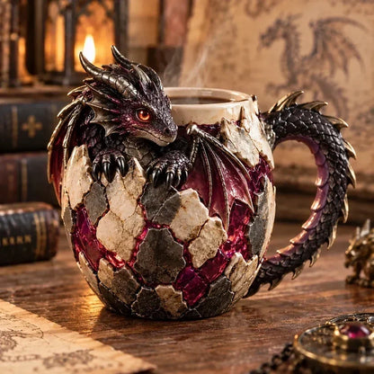 ⏳ Last Day 48% OFF – 🐉 Sculpted Dragon Mug Collection | 6 Fantasy Realm Designs with Raised 3D Dragon Details ☕