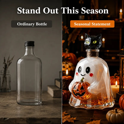 🔥HOT SALE🔥Ghost Pumpkin Halloween Decanter 🎃 Spooky Glass Whiskey Bottle 💥Buy 2 Get Free Shipment💥