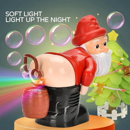 🏆 Limited-time 50% Off! 🎅ready For Christmas!🎄funny Santa Bubble Blowing Machine – Music, Lights & Christmas Bubble Fun