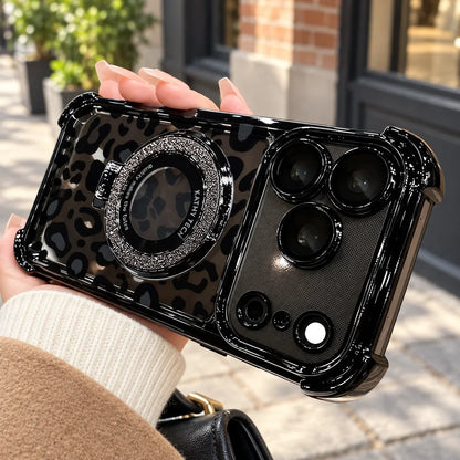 Sexy Leopard Print Transparent Soft Silicone Shockproof Case for iPhone 18 Pro Max