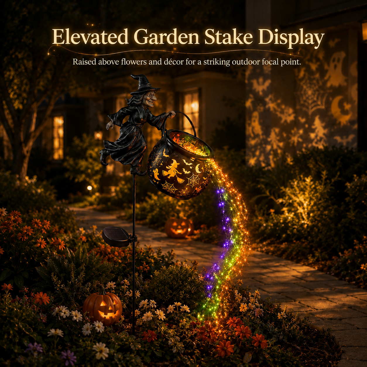 Halloween Early Bird Special Sale 49% OFF-🧙‍♀️Halloween Witch Cauldron Garden Light