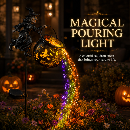 Halloween Early Bird Special Sale 49% OFF-🧙‍♀️Halloween Witch Cauldron Garden Light