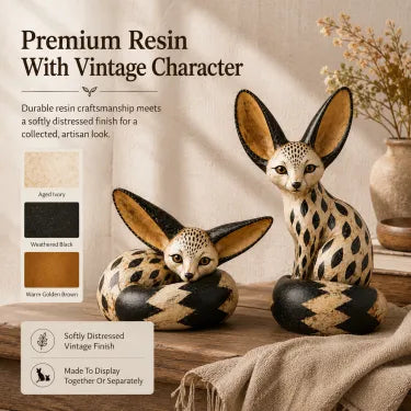 Vintage Fennec Fox Sculpture