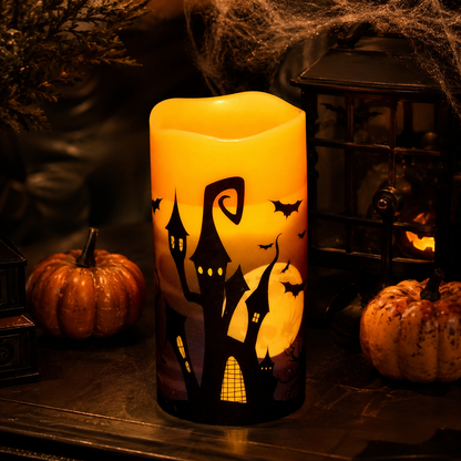 🕯️ Halloween Flameless Flickering Candle Set