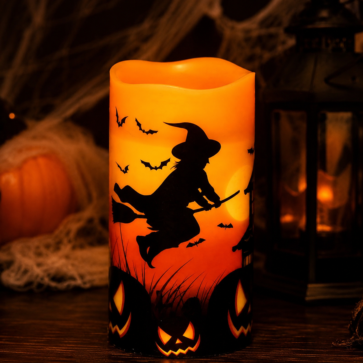 🕯️ Halloween Flameless Flickering Candle Set