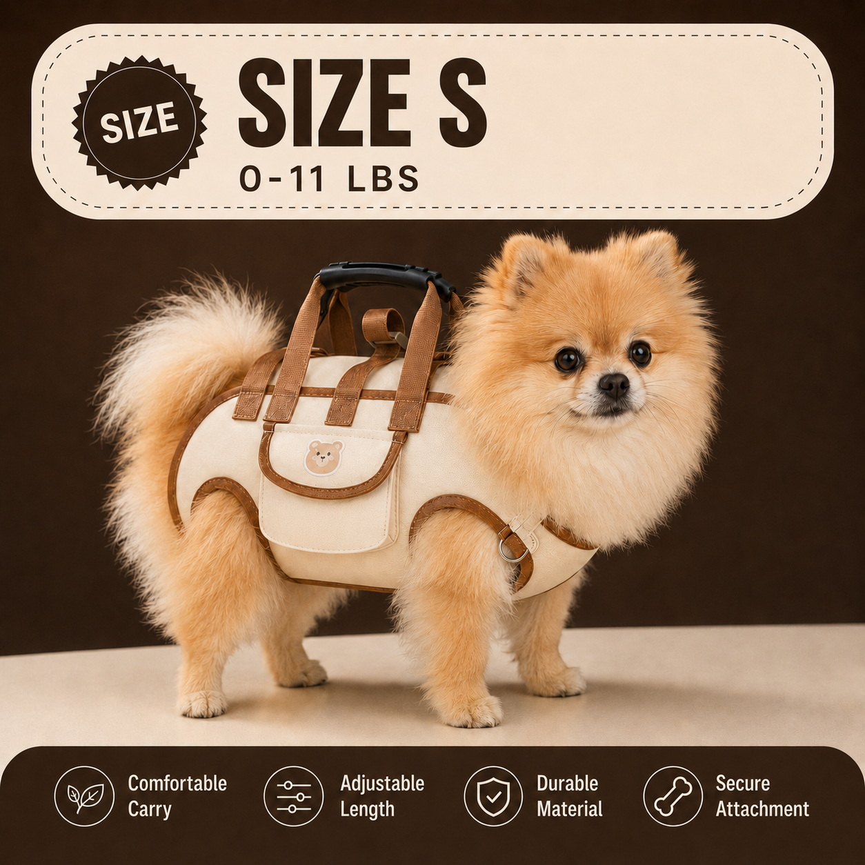🐾 Hands-Free Pet Carrier Backpack with Adjustable Shoulder Strap
