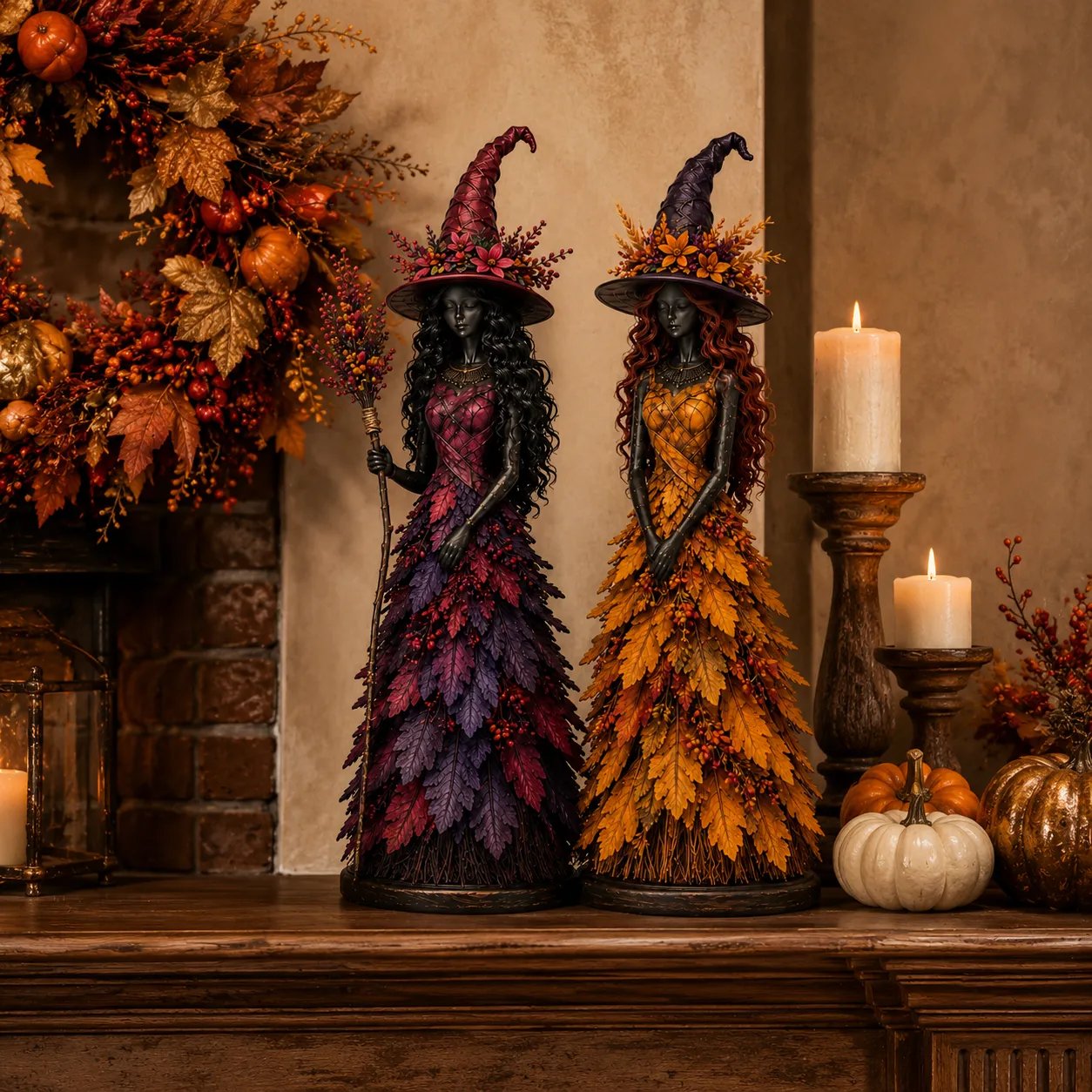 🔥LAST DAY 50% OFF - 🧙‍♀️Enchanted Autumn Witch Figurine (📦Buy 2 Free Shipping)