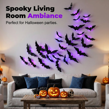 🎃 HALLOWEEN EARLY BIRD SALE✨Halloween LED Bat Night Light Wall Decor🦇
