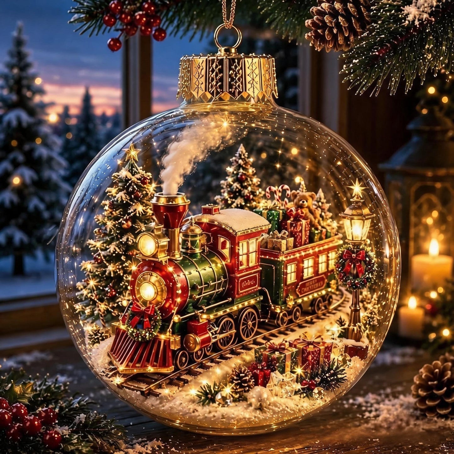 Glowing Christmas Diorama Ornament🎄