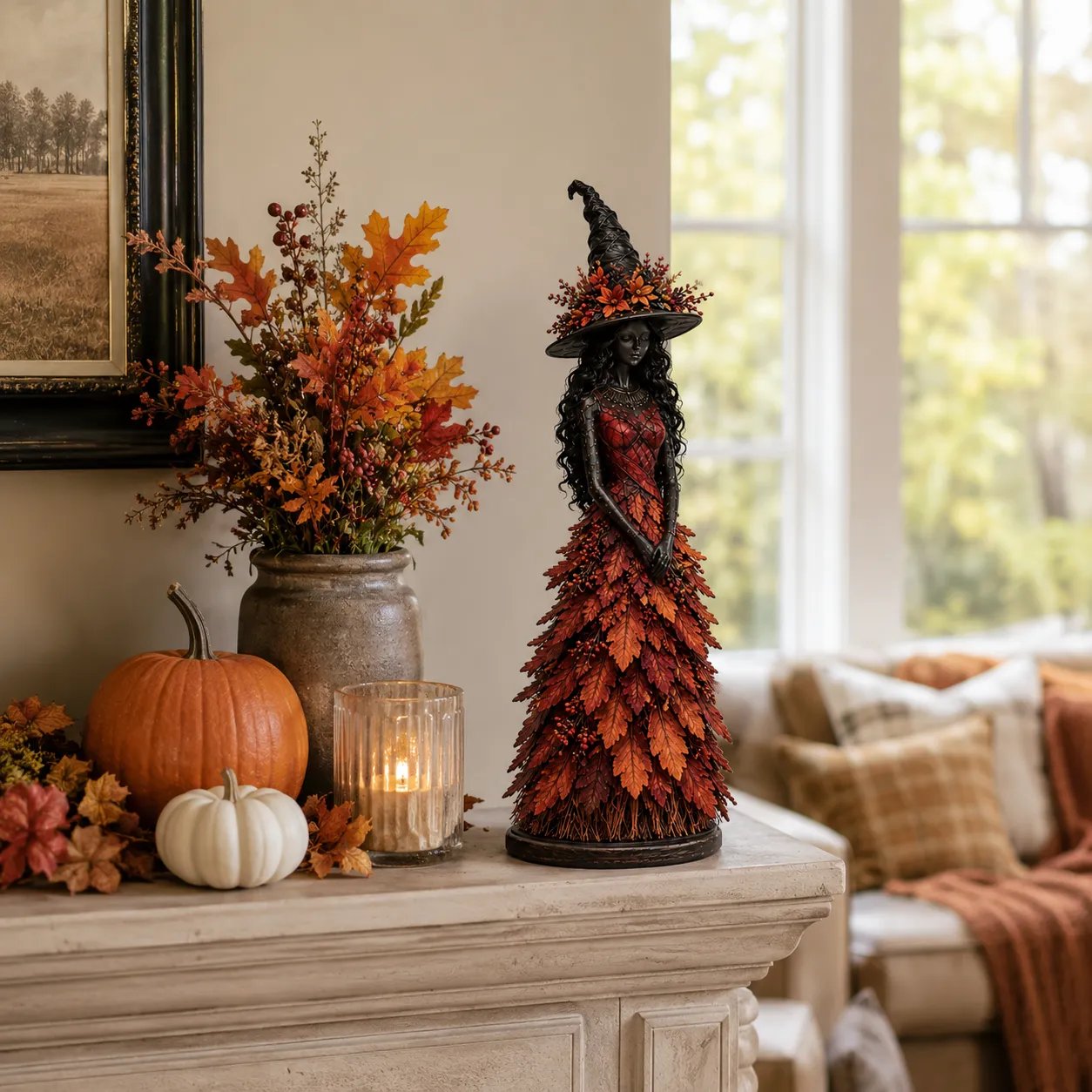 🔥LAST DAY 50% OFF - 🧙‍♀️Enchanted Autumn Witch Figurine (📦Buy 2 Free Shipping)