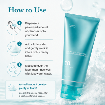 Azelaic Acid Gummy Whip Cleanser with Niacinamide for Pore Cleansing