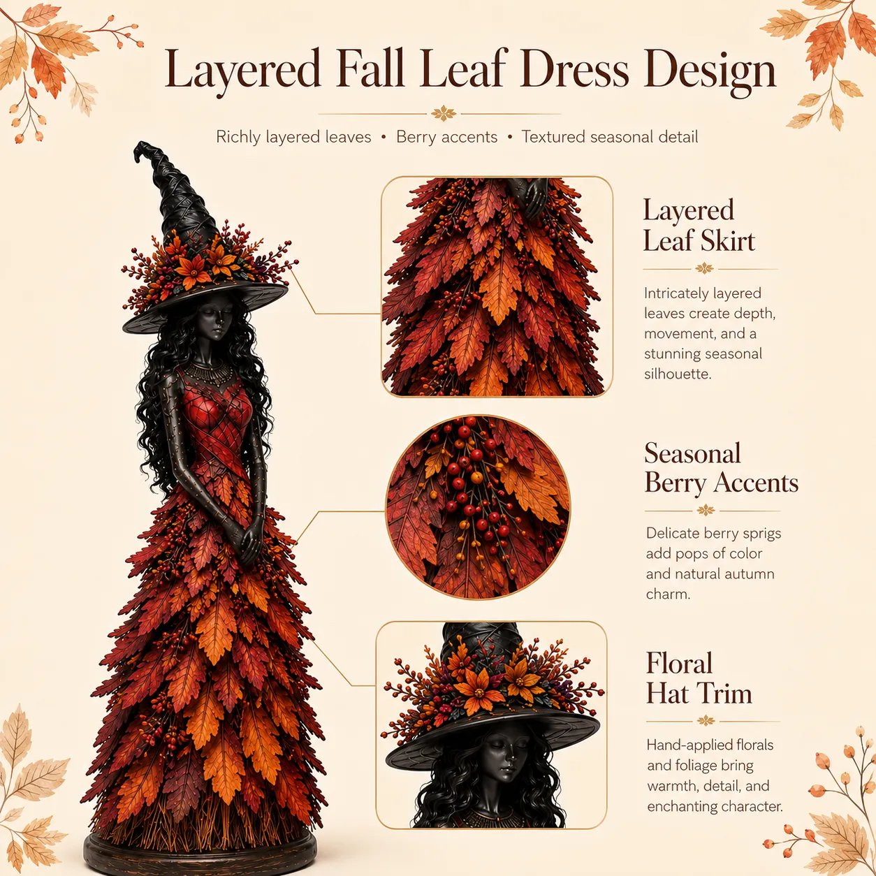 🔥LAST DAY 50% OFF - 🧙‍♀️Enchanted Autumn Witch Figurine (📦Buy 2 Free Shipping)