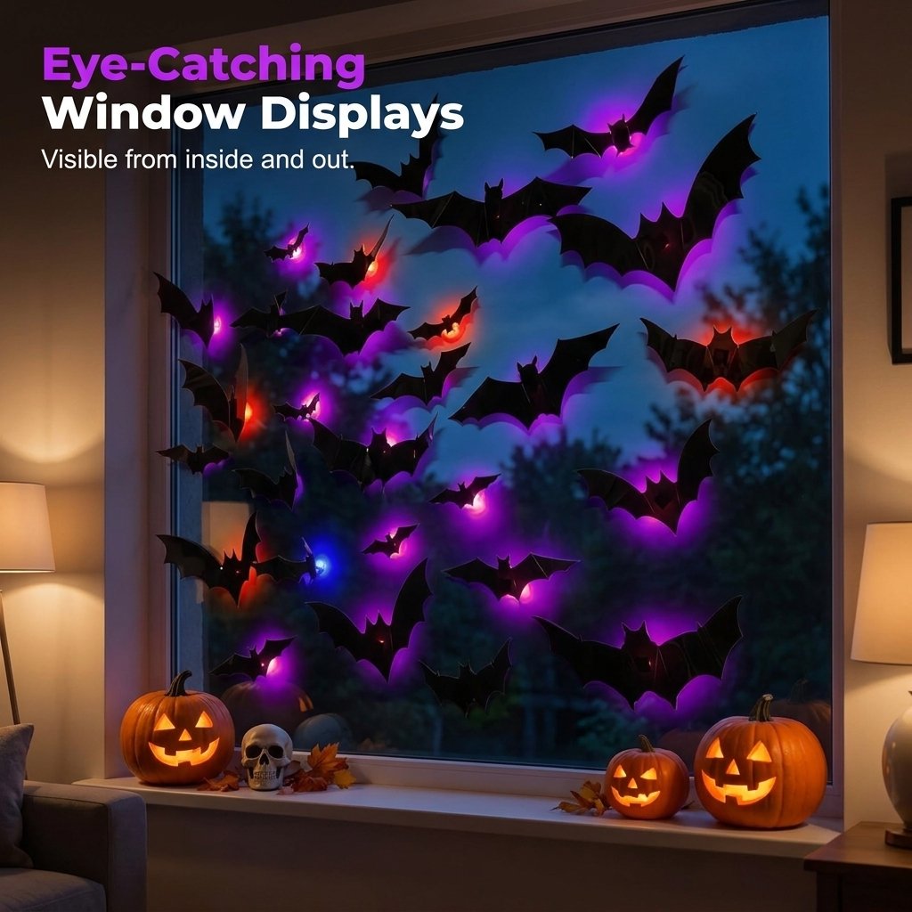 🎃 HALLOWEEN EARLY BIRD SALE✨Halloween LED Bat Night Light Wall Decor🦇