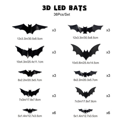 🎃 HALLOWEEN EARLY BIRD SALE✨Halloween LED Bat Night Light Wall Decor🦇