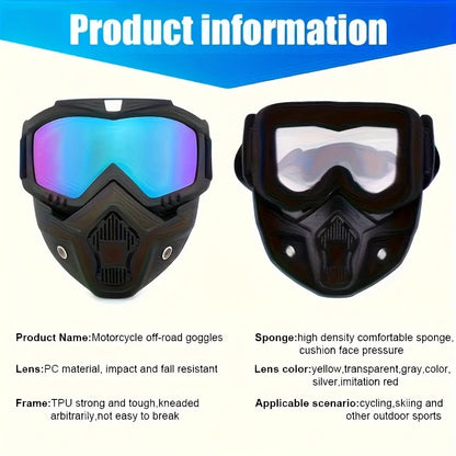 🔥2026 SALE-🛠️Detachable Full Face Goggle Mask🎁