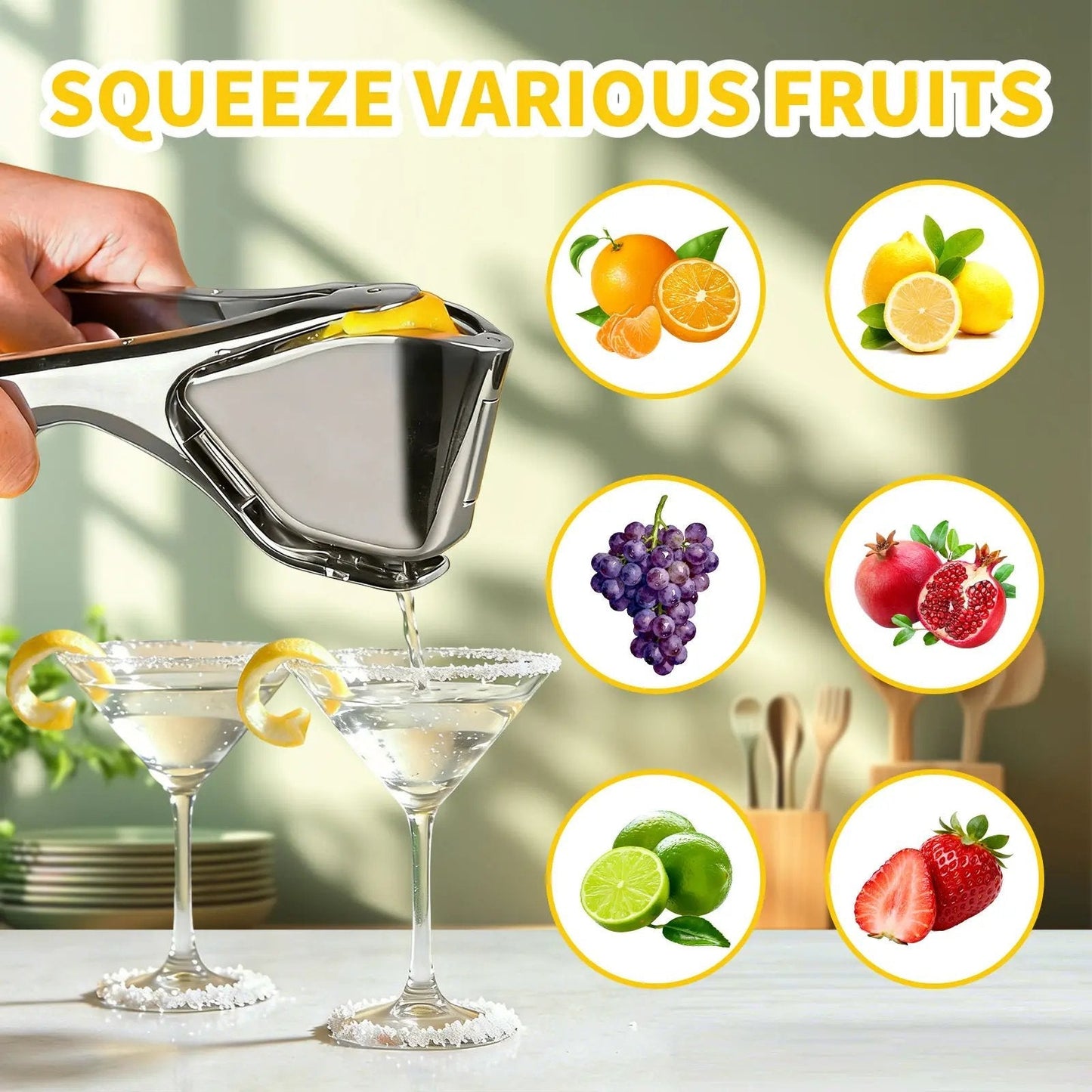 👍Citrus Squeezer | Zinc Alloy or PP – Handheld Juicer for Lemons, Limes & Oranges 🍋