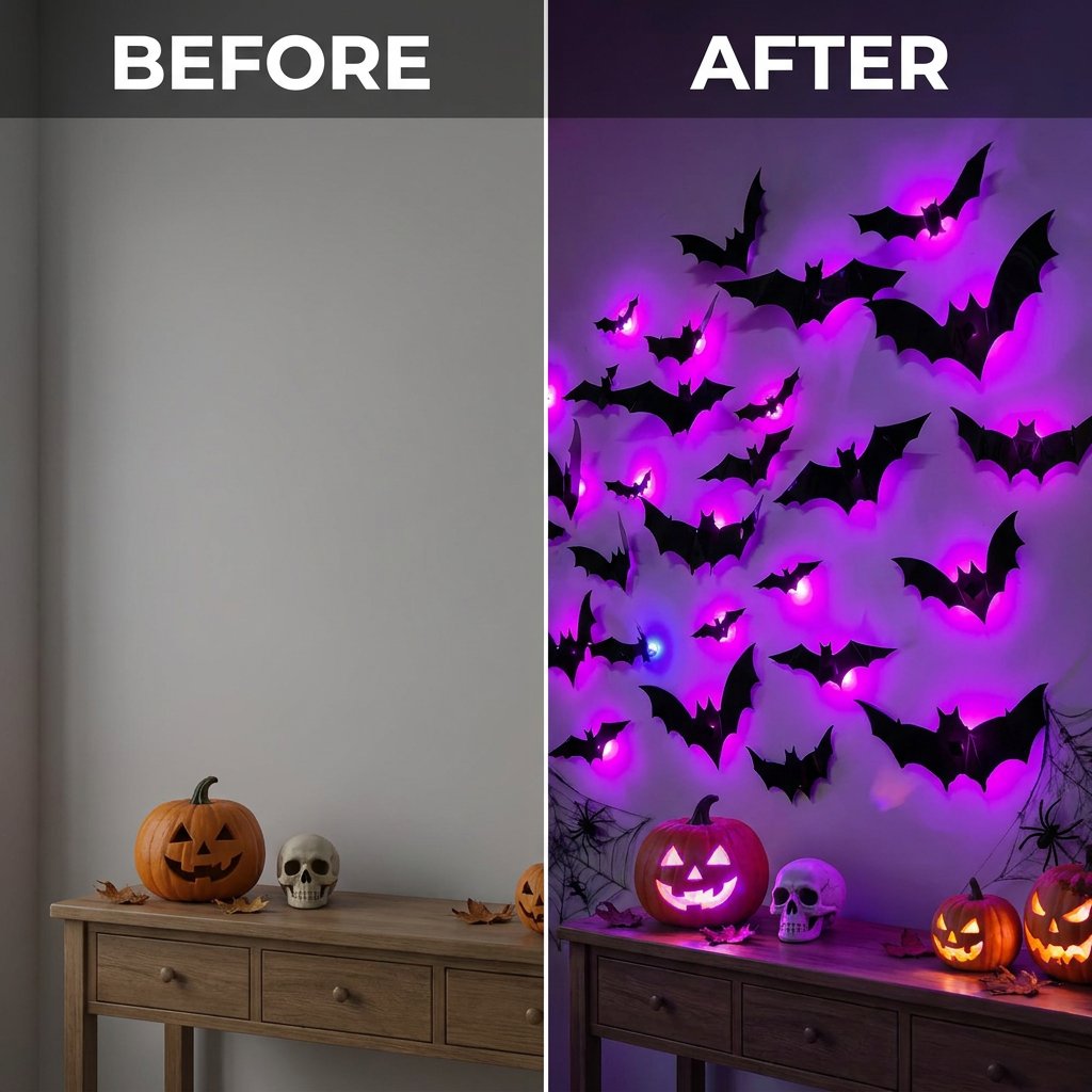 🎃 HALLOWEEN EARLY BIRD SALE✨Halloween LED Bat Night Light Wall Decor🦇