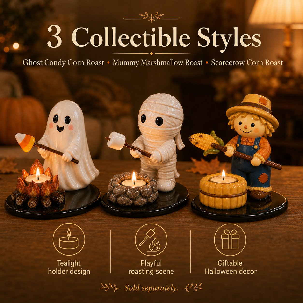 🔥CLEARANCE SALE💥Halloween Campfire Tealight Holder