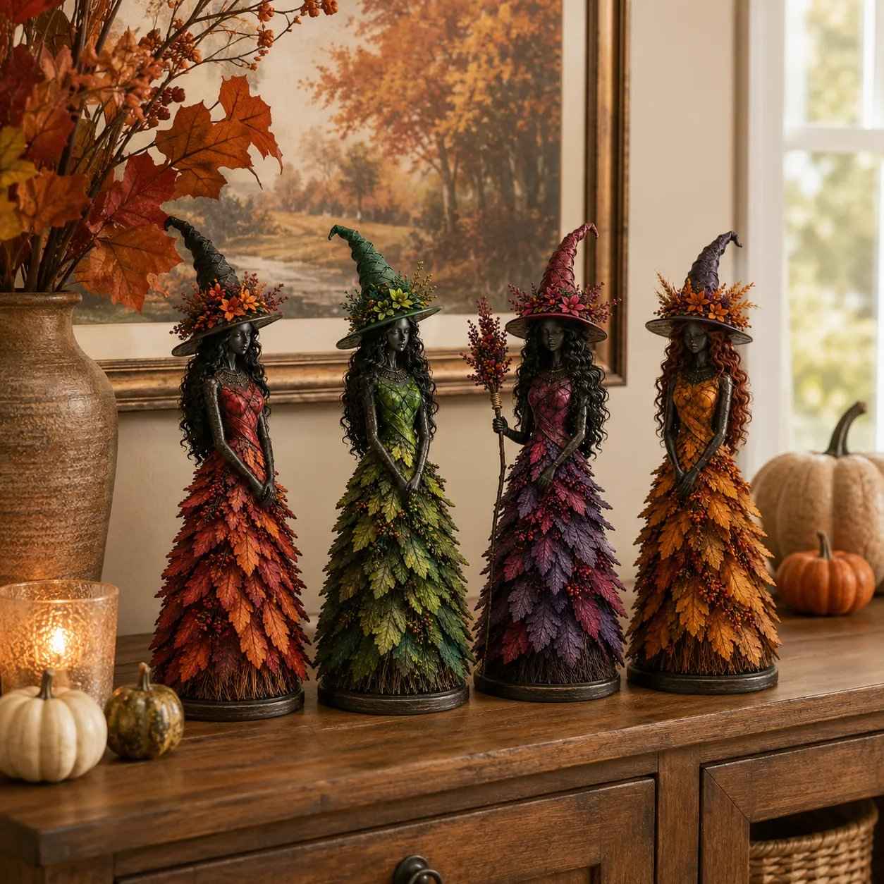 🔥LAST DAY 50% OFF - 🧙‍♀️Enchanted Autumn Witch Figurine (📦Buy 2 Free Shipping)