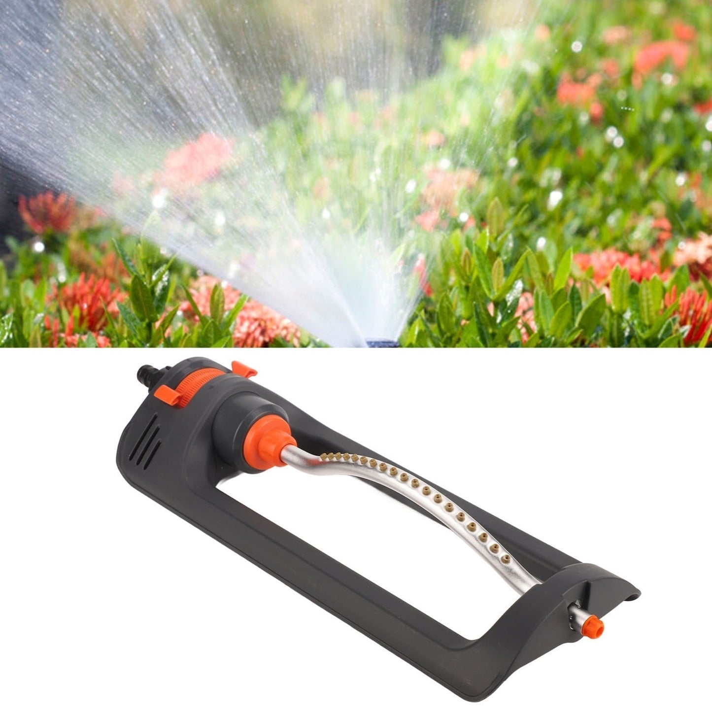 Large Coverage Oscillating Yard Sprinkler (Up to 32ft) - 19 Precision Nozzles with Built-In Unclogging Pin