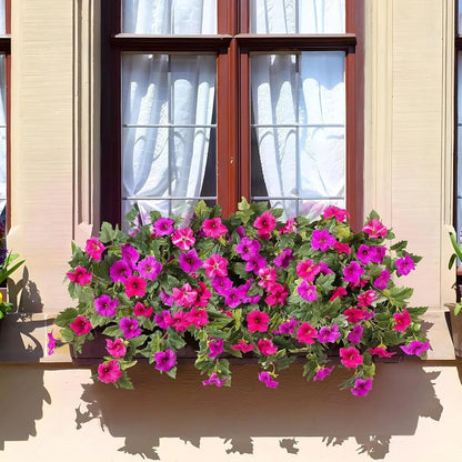 Last Day 61% OFF🔥 Fade-Proof, UV-Resistant Artificial Petunias – Vibrant, Colorfast Outdoor Flowers for Patio & Garden
