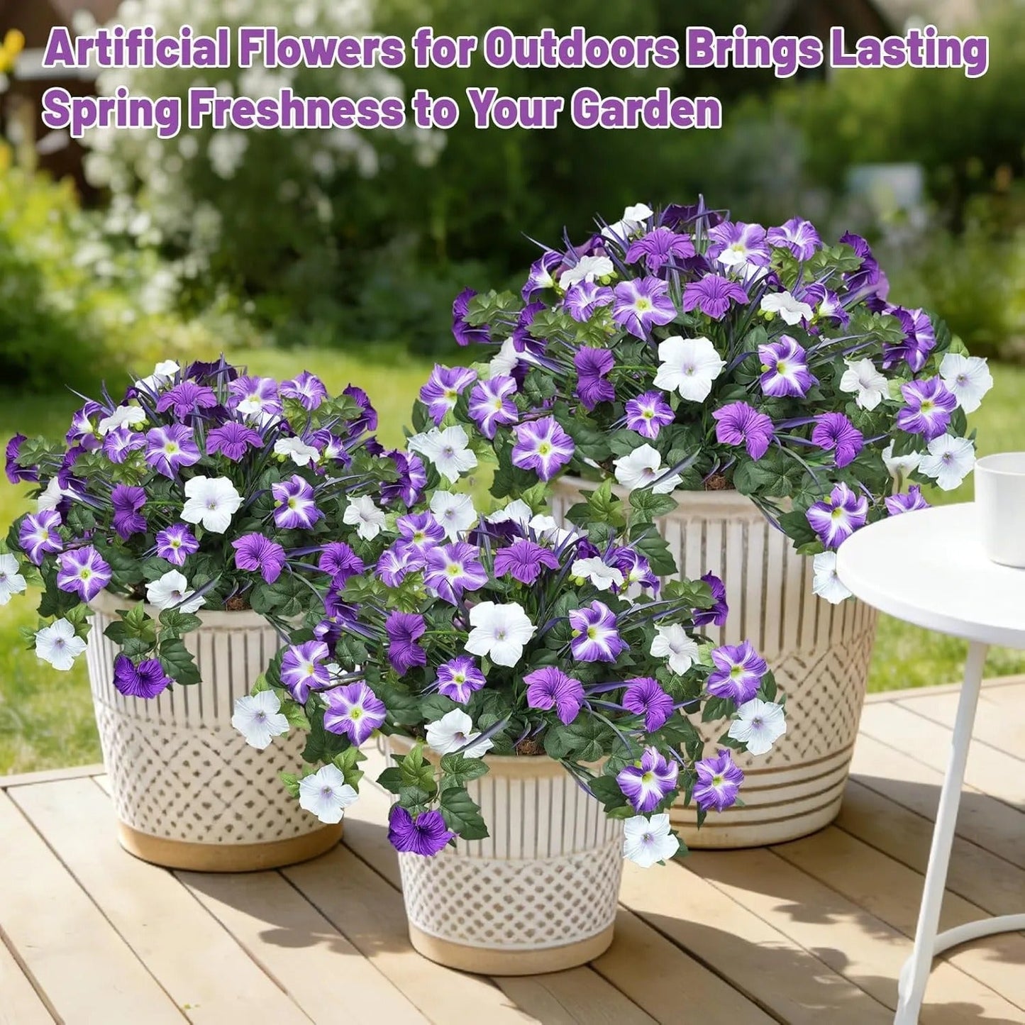 Last Day 61% OFF🔥 Fade-Proof, UV-Resistant Artificial Petunias – Vibrant, Colorfast Outdoor Flowers for Patio & Garden