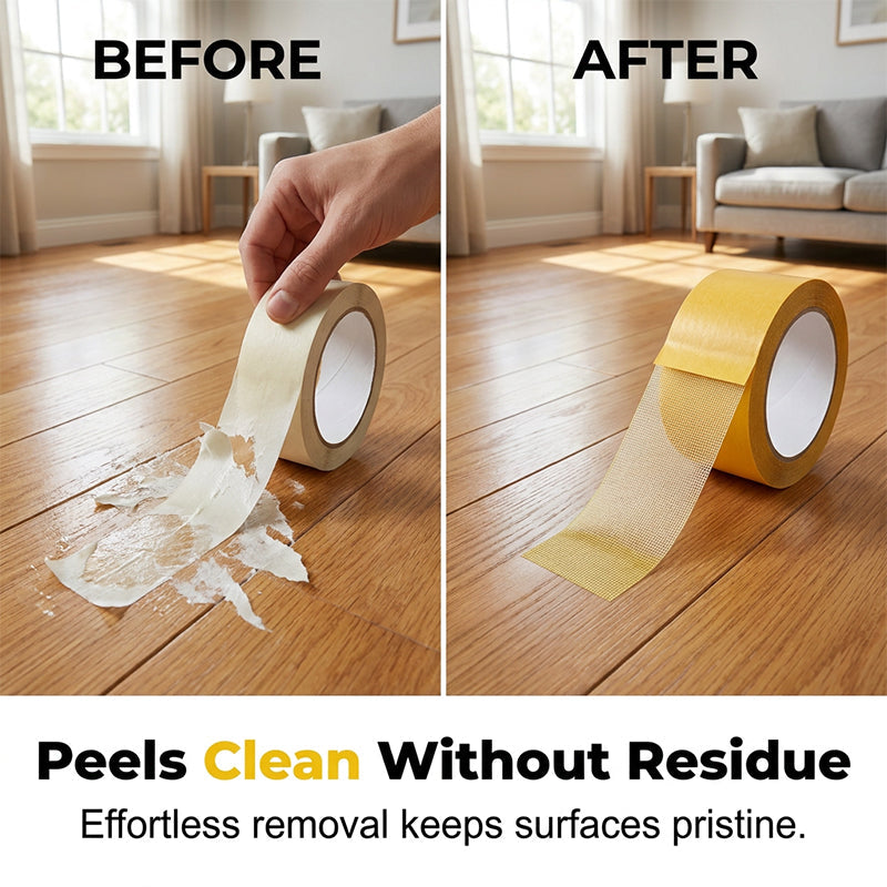 Before and after tape removal